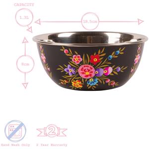 Pansy Picnic Bowl - 21.5cm - Carbon Pansy / 18.5cm by Billy Can