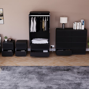 Vida Designs Glinton 4 Piece FSC Certified Bedroom Set- Black by Vida Designs