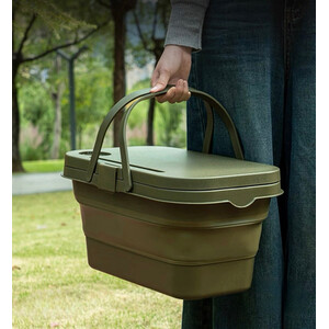 Folding Camping Basket - Green