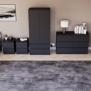 Denver Bedroom Set (2 Drawer Bedside (x2), 6 Drawer Chest, 2 Door Wardrobe) by Vida Designs