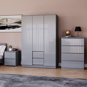 Vida Designs Glinton 3 Piece FSC Bedroom Set - Grey by Vida Designs