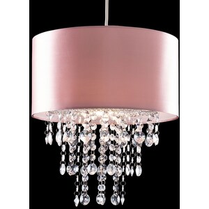 Acrylic Jewel Effect Droplet Pink Ceiling Pendant Light Shade - Pink by ValueLights