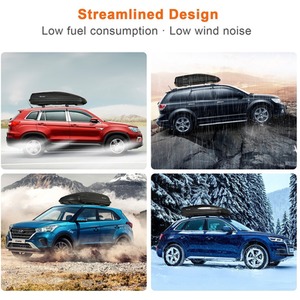 400L Cargo Box Waterproof Rooftop Cargo Carrier by Costway