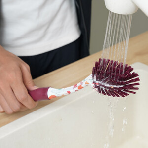 Autumn Pumpkin Dish Brush - Brown