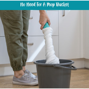 Super Absorbent Easy Twist Microfibre Floor Mop, Turquoise and Grey - Turquoise by JVL