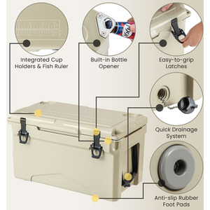 28L Rotomolded Cooler Insulated Portable Ice Chest by Costway