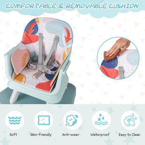 Multifunctional Baby High Chair - Blue & White by Costway