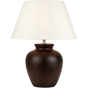 Elmsley Table Lamp - Brown and White