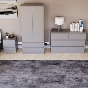 Denver Bedroom Set (2 Drawer Bedside, 6 Drawer Chest, 2 Door 2 Drawer Wardrobe) by Vida Designs