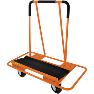 Dry Wall Cart Plasterboard Trolley (Brakes on Wheels) - Orange by Monster Shop