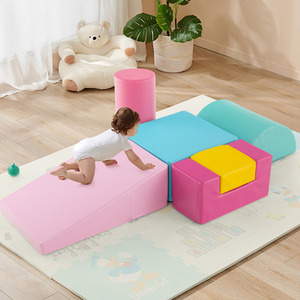 6 Pieces Climb and Crawl Activity Playset - Pink by Costway