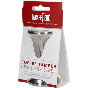 La Cafetire Doubled-Sided Metal Coffee Tamper - Silver by LA CAFETIERE