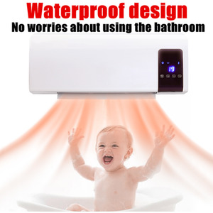 Wall Mounted Electric Heater with Remote Control - White by Livingandhome