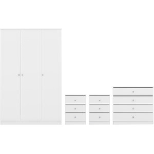 Denver 3 Door Wardrobe Bedroom Set by Seconique