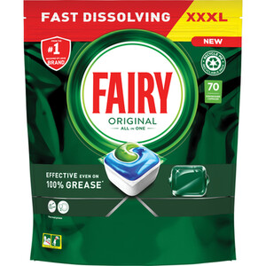 Pack of Fairy All In One Dishwasher Tablets - 70 by Fairy