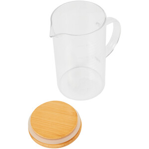 Glass Measuring Jug with Bamboo Lid 500ml - Clear