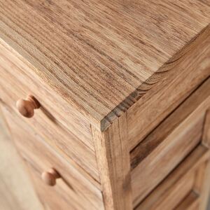 Home Source Canterbury Solid Wood 5 Drawer Chest Storage Unit - Natural - White by Home Source