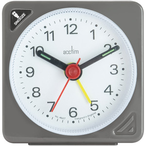 Ingot Analogue Alarm Clock Grey - Grey by Acctim