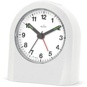 Palma White Alarm Clock - White by Acctim