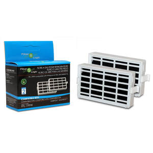 FilterLogic Fridge Air Filter compatible with Whirlpool 481248048172 Twin Pack - White by FilterLogic