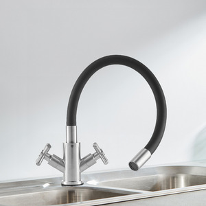 Stainless Steel Dual Handle Kitchen Tap by Livingandhome
