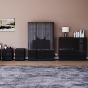 Vida Designs Glinton 4 Piece FSC Bedroom Set - Black by Vida Designs