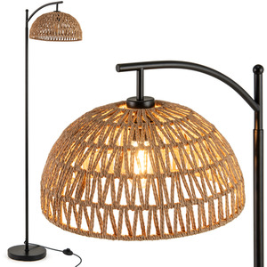 63 Inches Arc Floor Lamp - Black by Costway