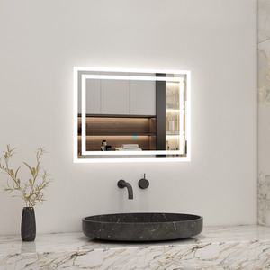 Illuminated LED Bathroom Mirror with Demister Pad - White / 60cm by AicaBathroom