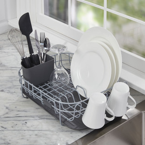 KitchenAid Low Profile Dish-Drying Rack - Grey by KitchenAid