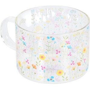 In Bloom Drinking Jar with Straw - Multicolour