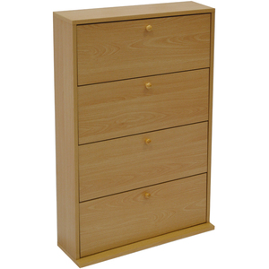 CD 200 - 200 CD Storage Cupboard Tilting 4 Drawer - Beech - Beech by Watsons
