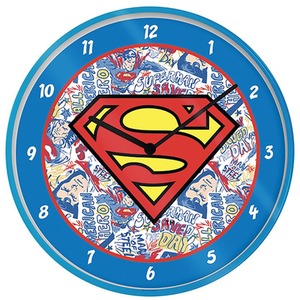 Superman Logo Wall Clock - Blue by DC Comics
