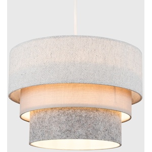 Aztec 3 Tier Herringbone Ceiling Light Shade - Grey by ValueLights