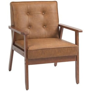 Retro Style Accent Chair - Brown by Chilli Seating