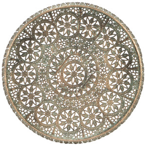 Ornate Bronze Metal Tray - Regular