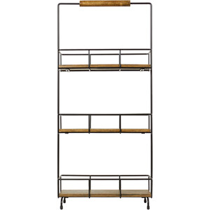 Malmo 3-Tier Shelving Stand with Handle - Black