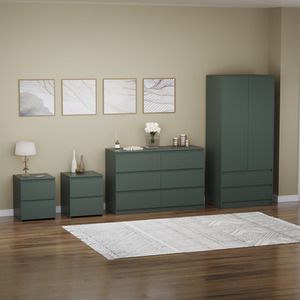 Denver Bedroom Set (2 Drawer Bedside (x2), 6 Drawer Chest, 2 Door Wardrobe) by Vida Designs