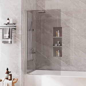 Tempered Glass Shower Screen - Grey by komore