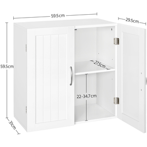 Wall Mount Cabinet Storage Organizer - White by Yaheetech