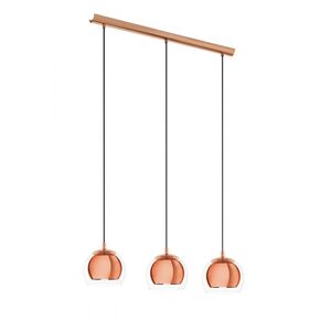 EGLO Rocamar 3-light copper pendant - Orange by EGLO