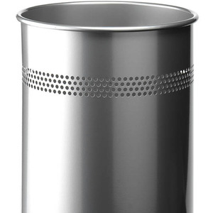 Durable Metal Waste Bin 15 Litre with Perforated Ring by Durable
