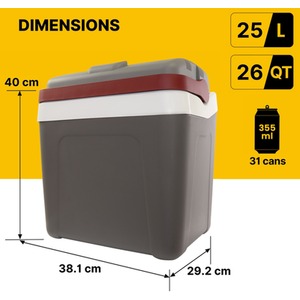 Koolatron 12V Electric Cool Box 24L - Grey by Koolatron