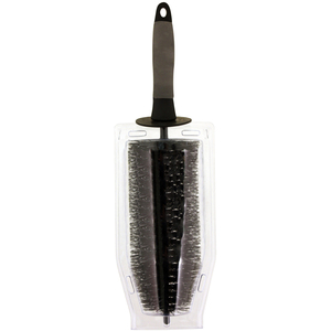 Garden Tools Lawnmower Cleaning Alloy Wheel Tyre Brush - Black, Grey by Charles Bentley