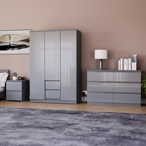 Vida Designs Glinton 3 Piece FSC Bedroom Set - Grey by Vida Designs