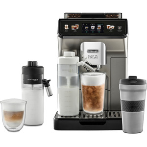 DeLonghi Eletta Explore Bean to Cup Automatic Coffee Machine - Silver by DeLonghi