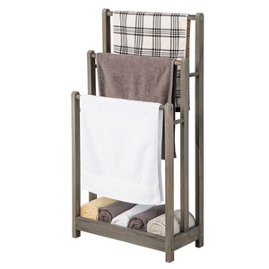 Costway 3-tier Towel Drying Stand Towel Rack-Grey - Grey by Costway