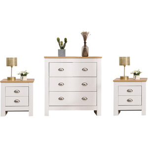 HMD 3 Pieces Wooden Bedroom Set-White or Grey by HMD Furniture