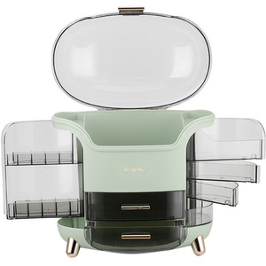 Large Makeup Storage Box Organiser with Drawers - Light Green by komore