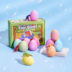 Bath Bomb Set with Different Scents and Dinosaur Toys - Various colors by komore