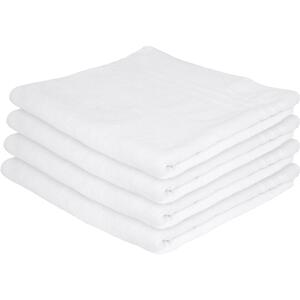 Cotton Bath Sheets - 160cm x 90cm - Pack of 4 - White by Nicola Spring